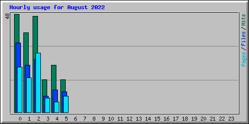 Hourly usage for August 2022