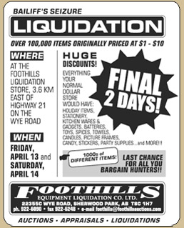 Foothills Equipment Liquidation Co. Ltd.