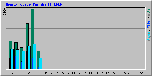 Hourly usage for April 2020