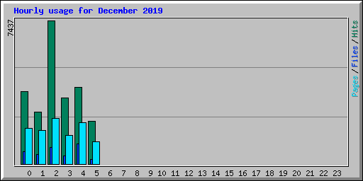 Hourly usage for December 2019