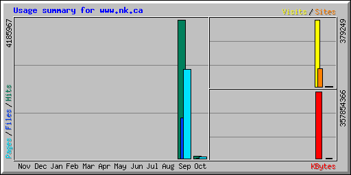 Usage summary for www.nk.ca