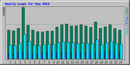 Hourly usage for May 2019