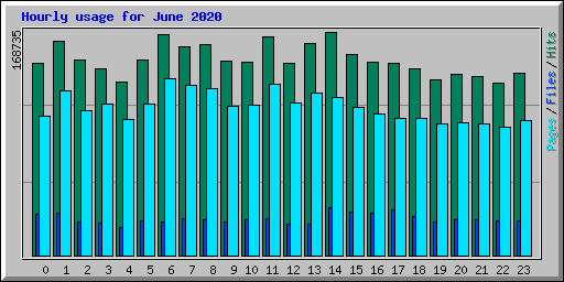 Hourly usage for June 2020