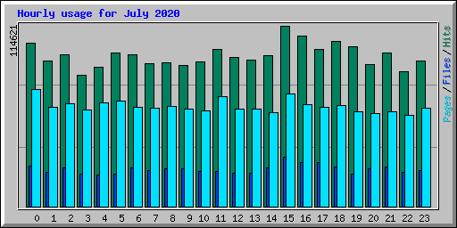 Hourly usage for July 2020