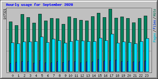 Hourly usage for September 2020