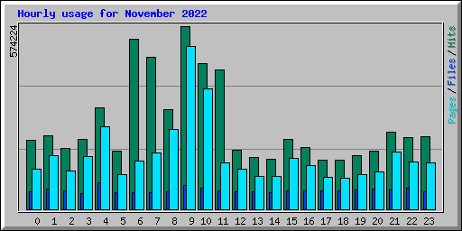 Hourly usage for November 2022