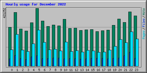 Hourly usage for December 2022