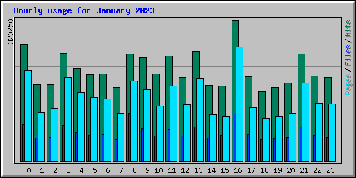 Hourly usage for January 2023