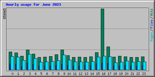 Hourly usage for June 2023