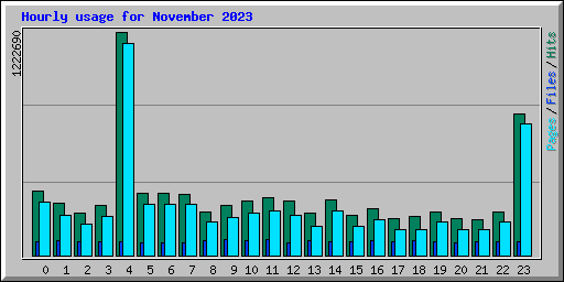 Hourly usage for November 2023