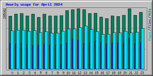 Hourly usage for April 2024