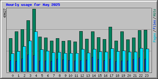 Hourly usage for May 2025