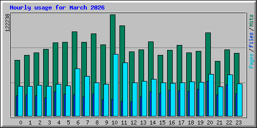 Hourly usage for March 2026