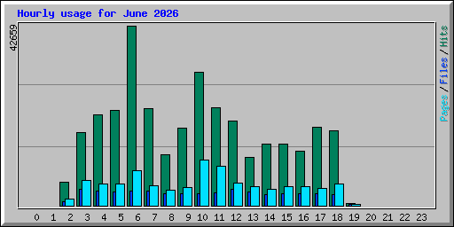 Hourly usage for June 2026