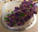 Cake with flower arrangement