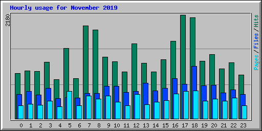 Hourly usage for November 2019