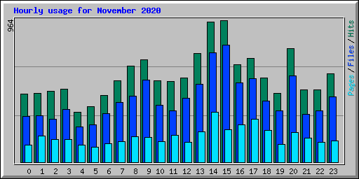 Hourly usage for November 2020