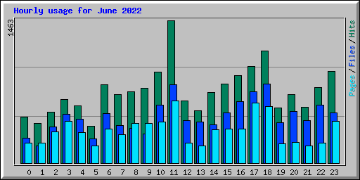 Hourly usage for June 2022