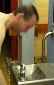 Watch out for the hyperactive water fountain