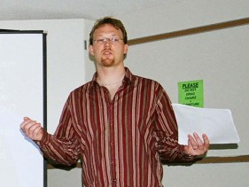 I'll sing; my dad will dance.