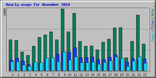 Hourly usage for November 2018