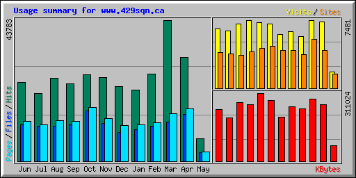 Usage summary for www.429sqn.ca