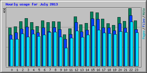 Hourly usage for July 2013